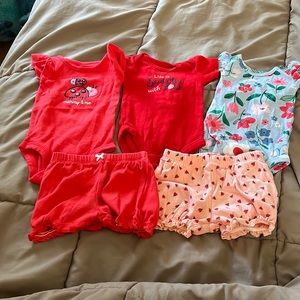 Red baby girls outfits